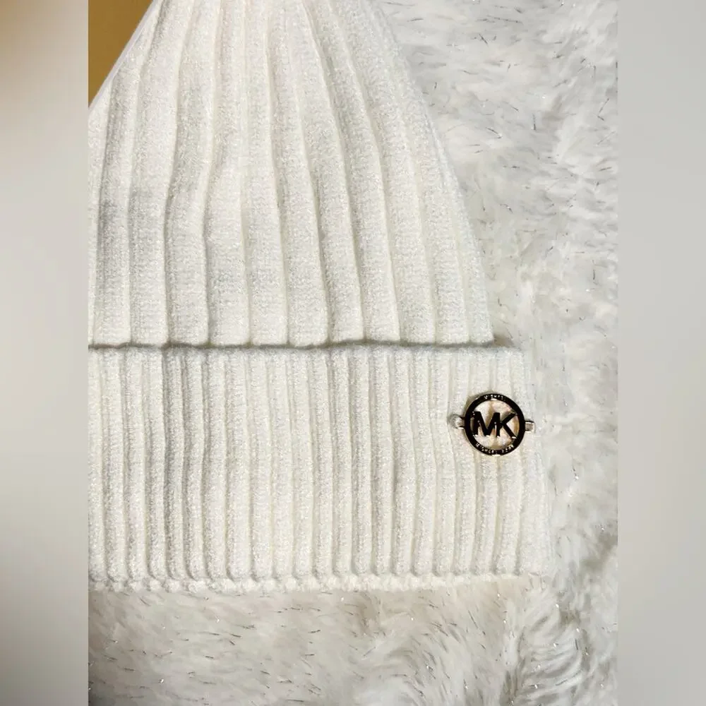 NWT - Michael Michael Kors - Women`s Teddy Fleece Faux Fur Pom Po…